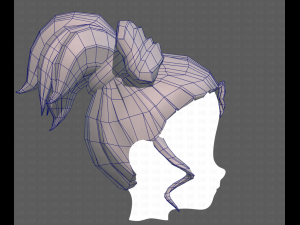 Base Hair for girl V23 3D Модель