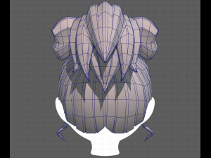 Base Hair for girl V23 3D Модель