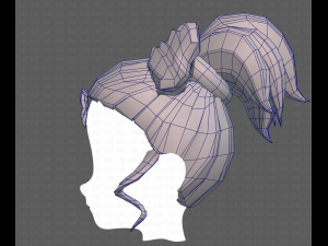 Base Hair for girl V23 3D Модель