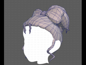 Base Hair for girl V23 3D Модель