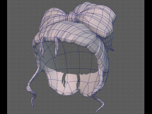 Base Hair for girl V23 3D Модель