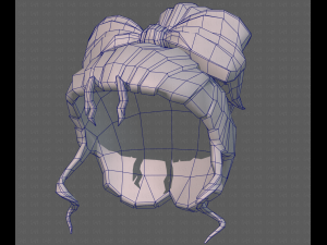 Base Hair for girl V23 3D Модель
