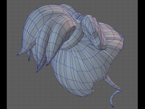 Base Hair for girl V23 3D Модель