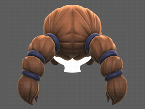 Base Hair for girl V24 Model 3D