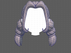 Base Hair for girl V24 Model 3D