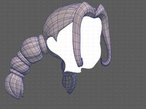 Base Hair for girl V24 Model 3D
