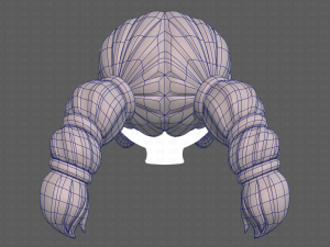 Base Hair for girl V24 Model 3D