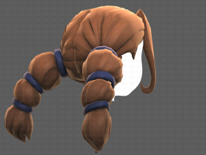 Base Hair for girl V24 Model 3D