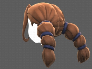 Base Hair for girl V24 Model 3D