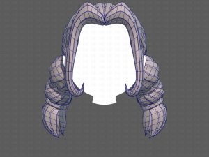 Base Hair for girl V24 Model 3D