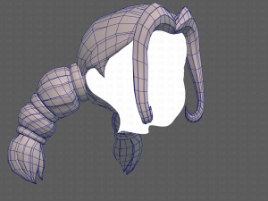 Base Hair for girl V24 Model 3D