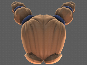 Base Hair for girl V24 Model 3D
