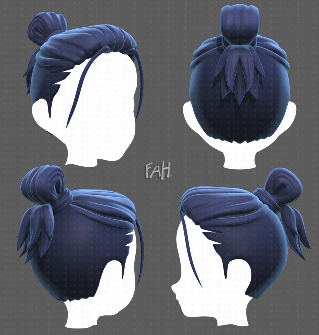 Base Hair for Boy V23 3D Модель .c4d .max .obj .3ds .fbx .stl .blend