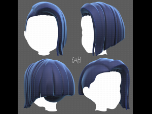 Base Hair for Boy V24 3D Model