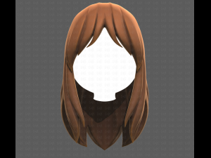 Base Hair for girl V25 3D 模型