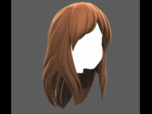 Base Hair for girl V25 3D 模型