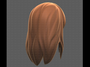 Base Hair for girl V25 3D 模型