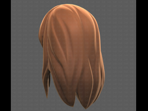 Base Hair for girl V25 3D 模型