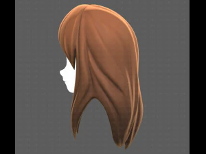 Base Hair for girl V25 3D Model