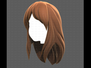 Base Hair for girl V25 3D 模型