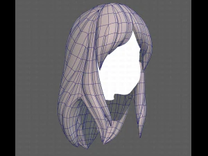 Base Hair for girl V25 3D Model