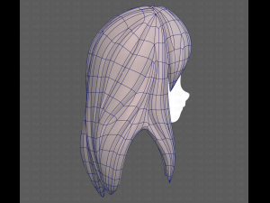 Base Hair for girl V25 3D 模型