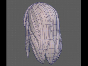 Base Hair for girl V25 3D Model