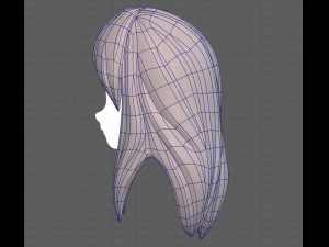 Base Hair for girl V25 3D 模型