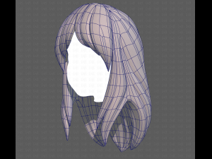 Base Hair for girl V25 3D 模型