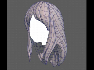Base Hair for girl V25 3D Model