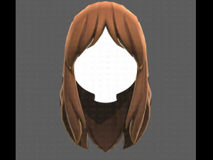 Base Hair for girl V25 3D Model