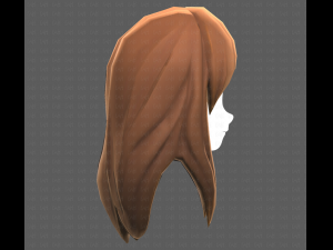 Base Hair for girl V25 3D 模型