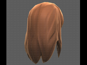 Base Hair for girl V25 3D 模型