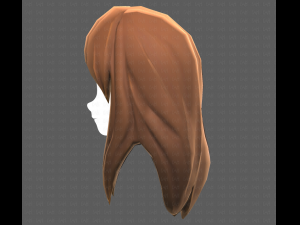 Base Hair for girl V25 3D 模型