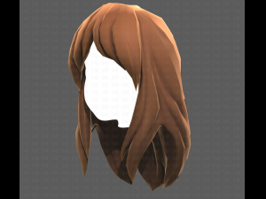 Base Hair for girl V25 3D 模型