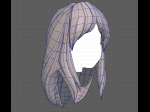 Base Hair for girl V25 3D 模型