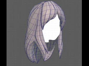 Base Hair for girl V25 3D Model