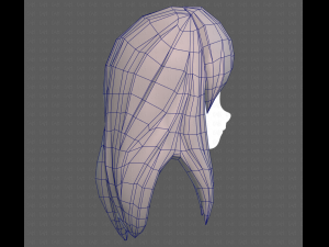 Base Hair for girl V25 3D 模型