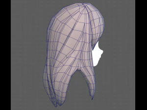Base Hair for girl V25 3D Model