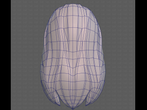 Base Hair for girl V25 3D 模型