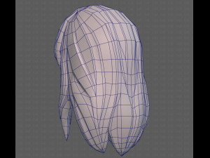 Base Hair for girl V25 3D 模型