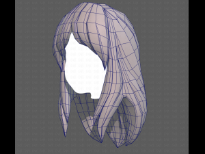 Base Hair for girl V25 3D 模型