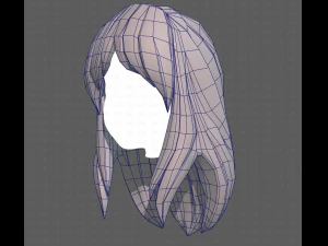 Base Hair for girl V25 3D Model