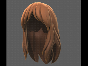 Base Hair for girl V25 3D 模型