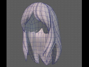 Base Hair for girl V25 3D 模型