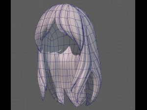 Base Hair for girl V25 3D Model