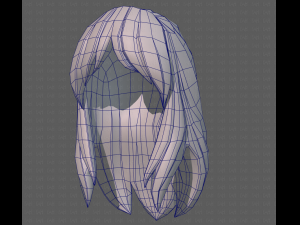 Base Hair for girl V25 3D 模型