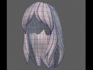 Base Hair for girl V25 3D Model