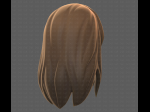 Base Hair for girl V25 3D 模型