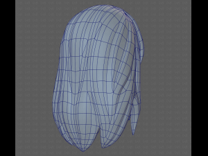 Base Hair for girl V25 3D 模型